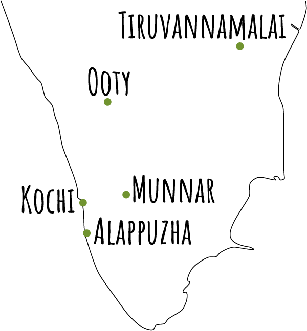 Süd Indien Karte
